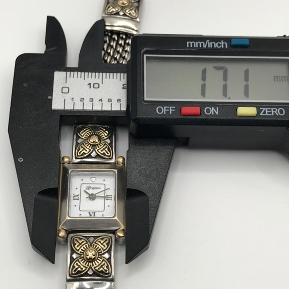 Brighton Watch Monroe Silver & Gold Plate Toggle Clasp Vintage Look New Battery - Picture 15 of 17